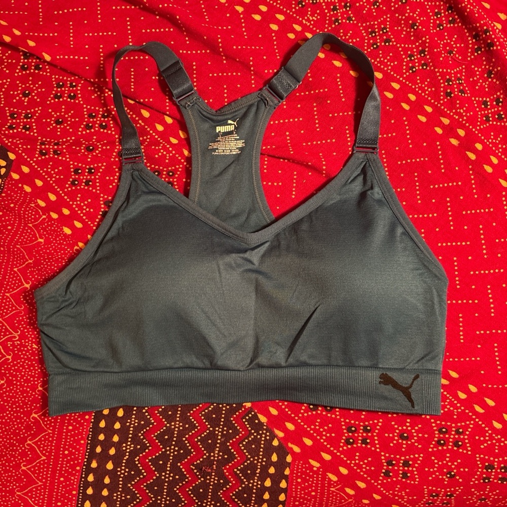 NWOT PUMA Women's Dark Gray Sports Bra in size large